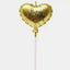 Birthday Candle Heart Gold/Silver 1pcs