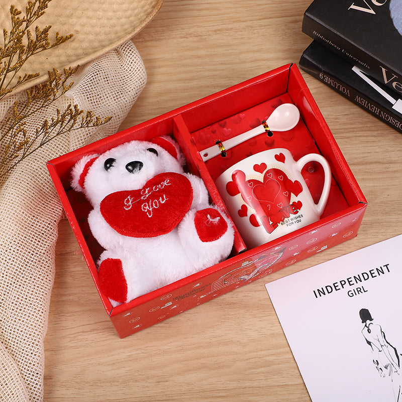 Mug, Spoon, White Bear 5" Gift Set