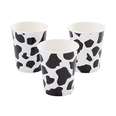Cow Print Cups 8pcs
