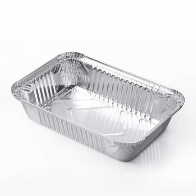 Foil Container Rectangle With Plastic Lip 1,000ml