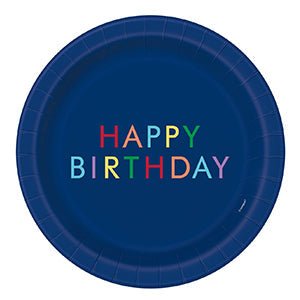 Simple Birthday Plates 7" 8pcs