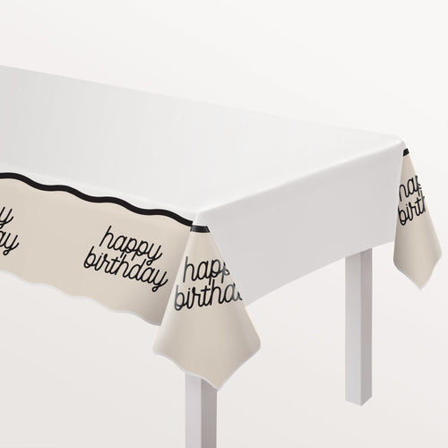 Birthday Chic Plastic Tablecover
