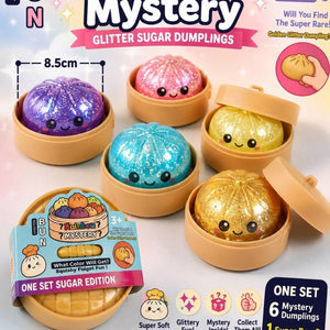Dumpling Rainbow Mystery Squishy Set Glitter Edition