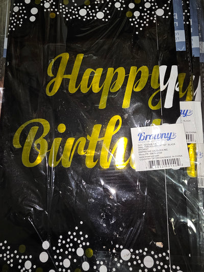 Mantel Happy birthday (Foil Black)