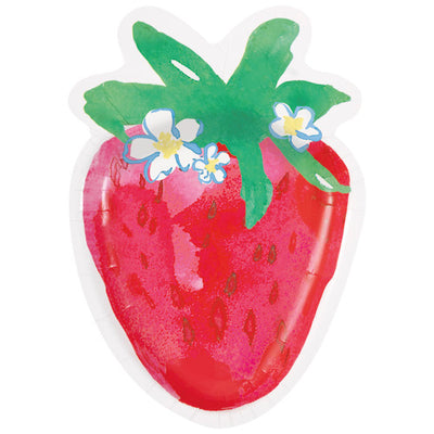 Sweet Strawberry Shaped Plates 8pcs