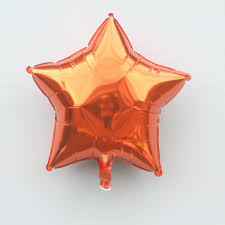 Star Orange Solid Foil Balloon 18"