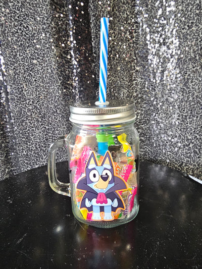 Vaso personalizado con dulces(variedad de personajes)