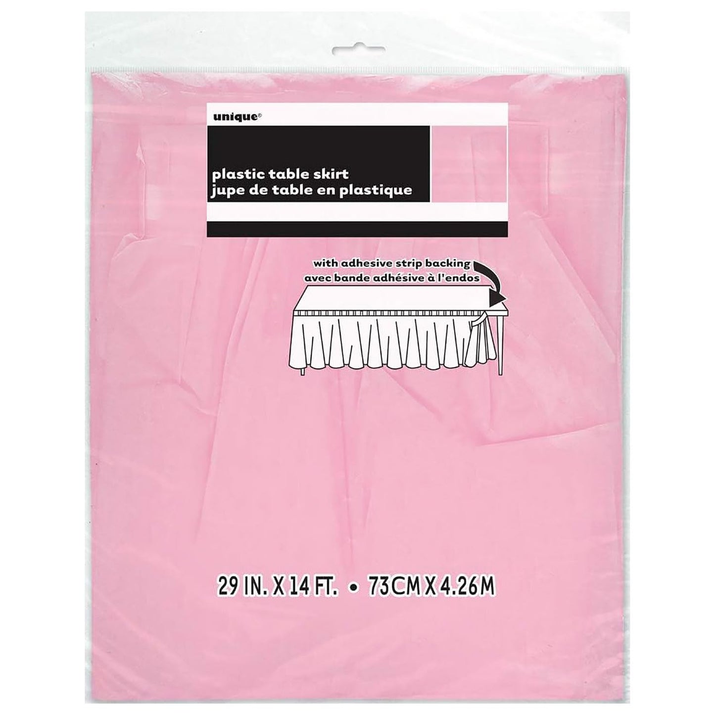 Table Skirt Lovely Pink 29in x 14ft