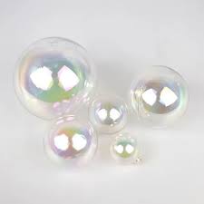 Cake Topper Plastic Ornamental Balls Transparent 12pcs
