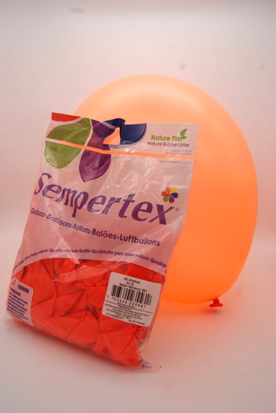 Sempertex 12" Neón Naranja 100ct