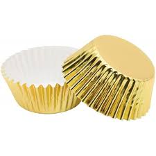 Cups Cakes  Foil Gold 25 pcs
