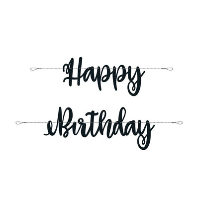 HBD Banner Black Script