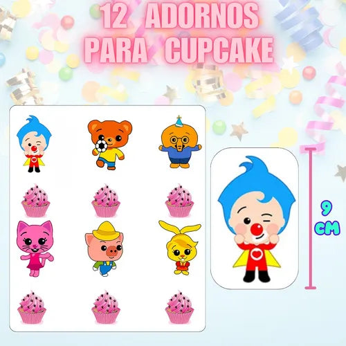 Cupcake Topper Personajes Plim Plim (x12u)