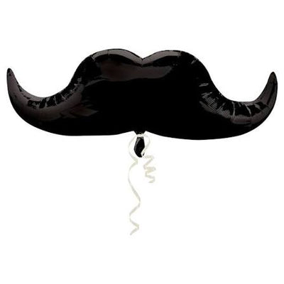 Mustache Black Supershape Balloon