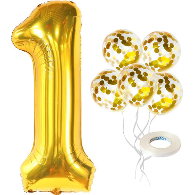 Number #1 Supershape Balloon 34" Gold