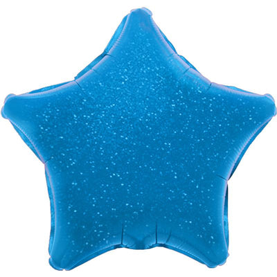 Star Blue Holographic Foil Balloon 22"