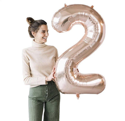 Supershape 34" Number #2 Rosegold