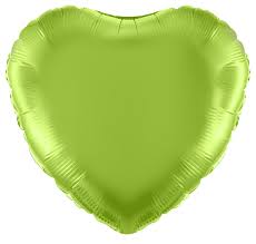 Solid Heart Lime Green 18" Balloon