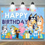 Backdrop Bluey Family Happy Birthday (x1u)