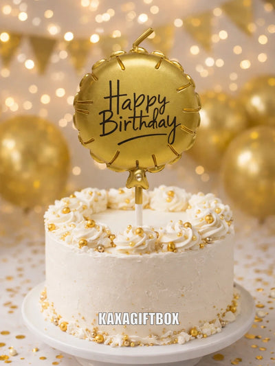 Birthday Candle Circle Gold/Silver 1pcs