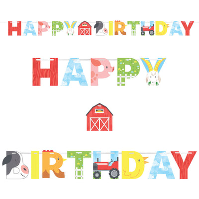 Farm Animals Letter Banner