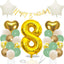 Number #8 Supershape Balloon 34" Gold