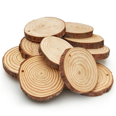 Slices Wood 3.4x0.5cm 5pcs