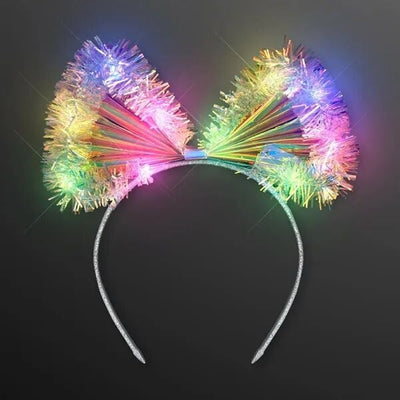 Light Up Led Bow Iridescent Headband