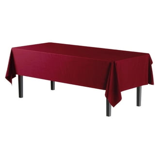 Tablecover Plastic Burgundy Rectangular