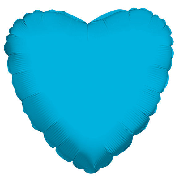 Solid Heart Turquoise Blue 18" Balloon