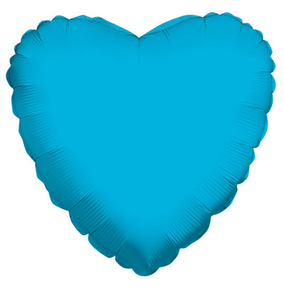Solid Heart Turquoise Blue 18" Balloon