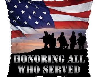 Patriotic USA Honoring All Who Served Foil Balloon 17"