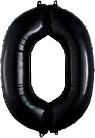 Number Black Supershape Foil Balloon 34"