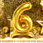 Numeral Balloon With Stand Gold #6