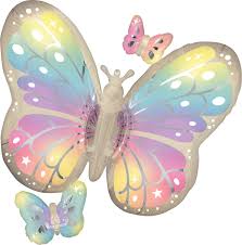 Fluttering Butterfly Satin Supershape Balloon