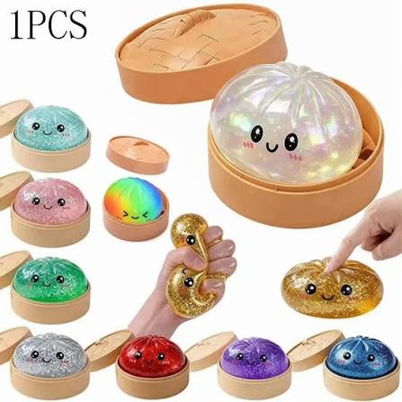 Dumpling Squishy Glitter Food Paradise Toys 1pcs