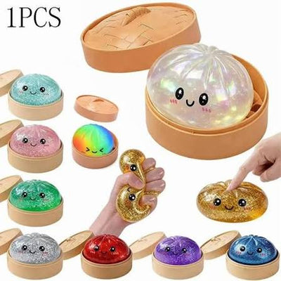 Dumpling Squishy Glitter Food Paradise Toys (x1u)