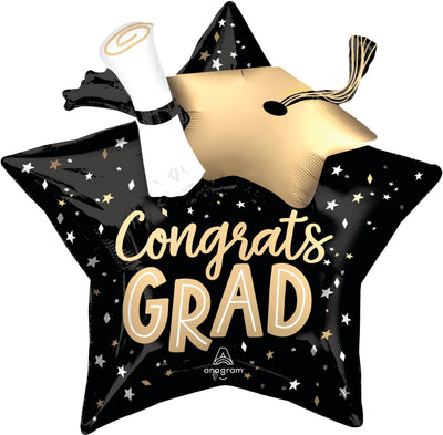 Twirling Congrats Grad Supershape Balloon