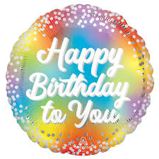 Birthday Glitz Foil Balloon 18"