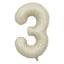 Number Foil Balloons 34" Matte Creamy Latte