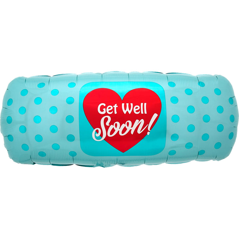 Get Well Soon Bandaid Supershape Balloon