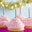 Spiral Candles Glitter Rose Gold 24pcs