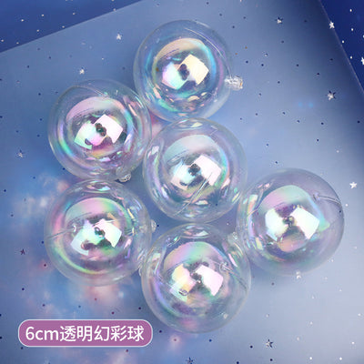 Cake Topper Plastic Ornamental Balls Transparent 12pcs