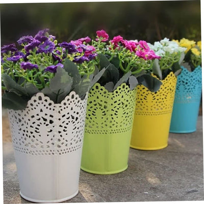 Hexagonal Flower Pot Plastic Assorted Color