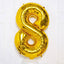 Number #8 Supershape Balloon 34" Gold