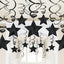 Swirl Decorations Stars Black (x30u)