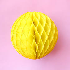 Honeycomb Ball Yellow (x1u) 8in