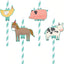 Barnyard Birthday Straws 12pcs