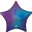 Star Blue Aura Stardust Holographic Foil Balloon 19"