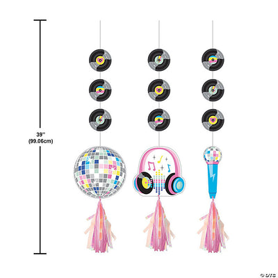 BIRTHDAY BEATS Hanging Cutouts 3pcs